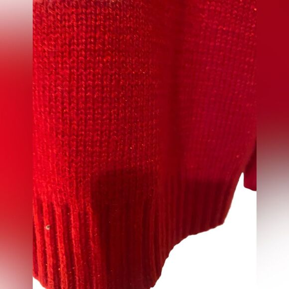 Women’s reindeer peaking over the snow red ugly Christmas sweater NWT size L - Picture 11 of 14